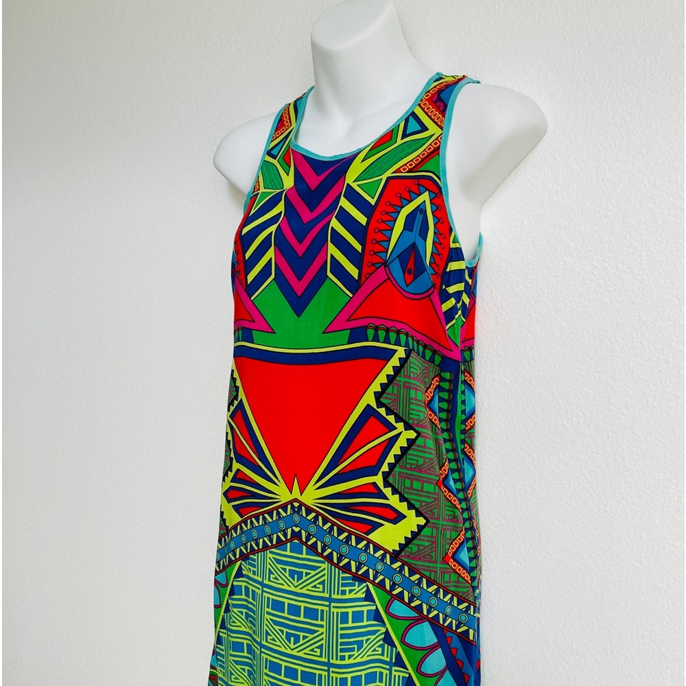 FLYING TOMATO Dress Colorful ART DECO Print Shift Size XS - Picture 3 of 12